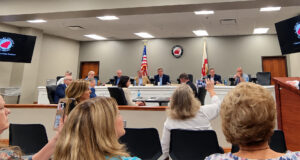 Shelby County commissioners during an August 24, 2026 voter-roll presentation